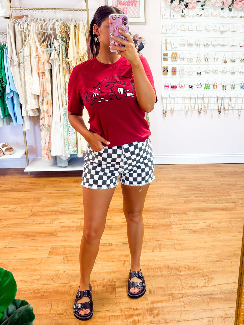 Game Day Checkered Short