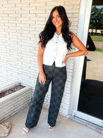 Checkered Black Multi Pant