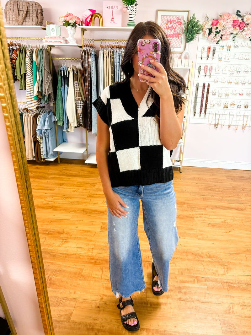 Annie Checkered Vest