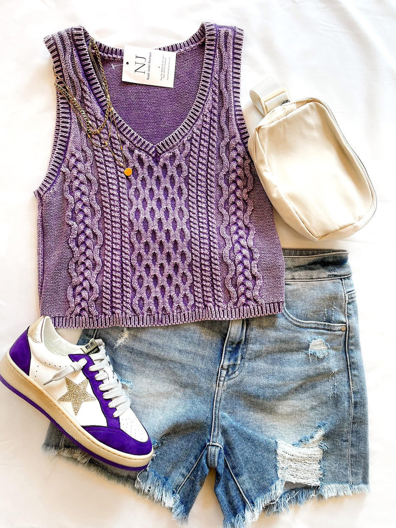 Moody Sleeveless Sweater Top