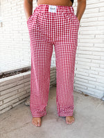 Hase Red Gingham Pants