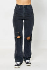 90's Knee Distressed Straight Jean