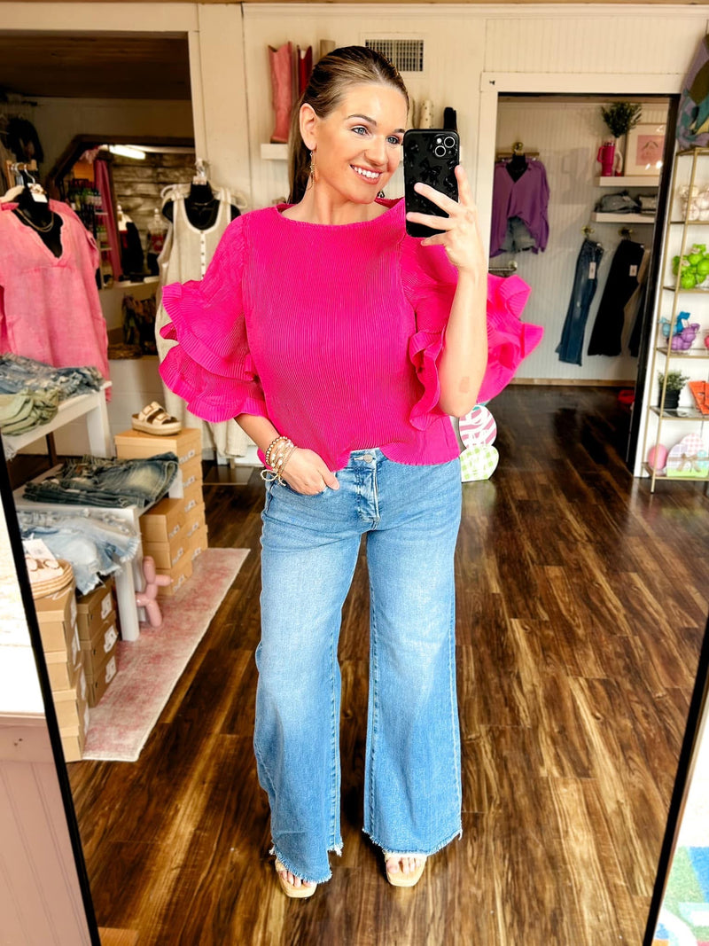 Pinkie Ruffle Blouse