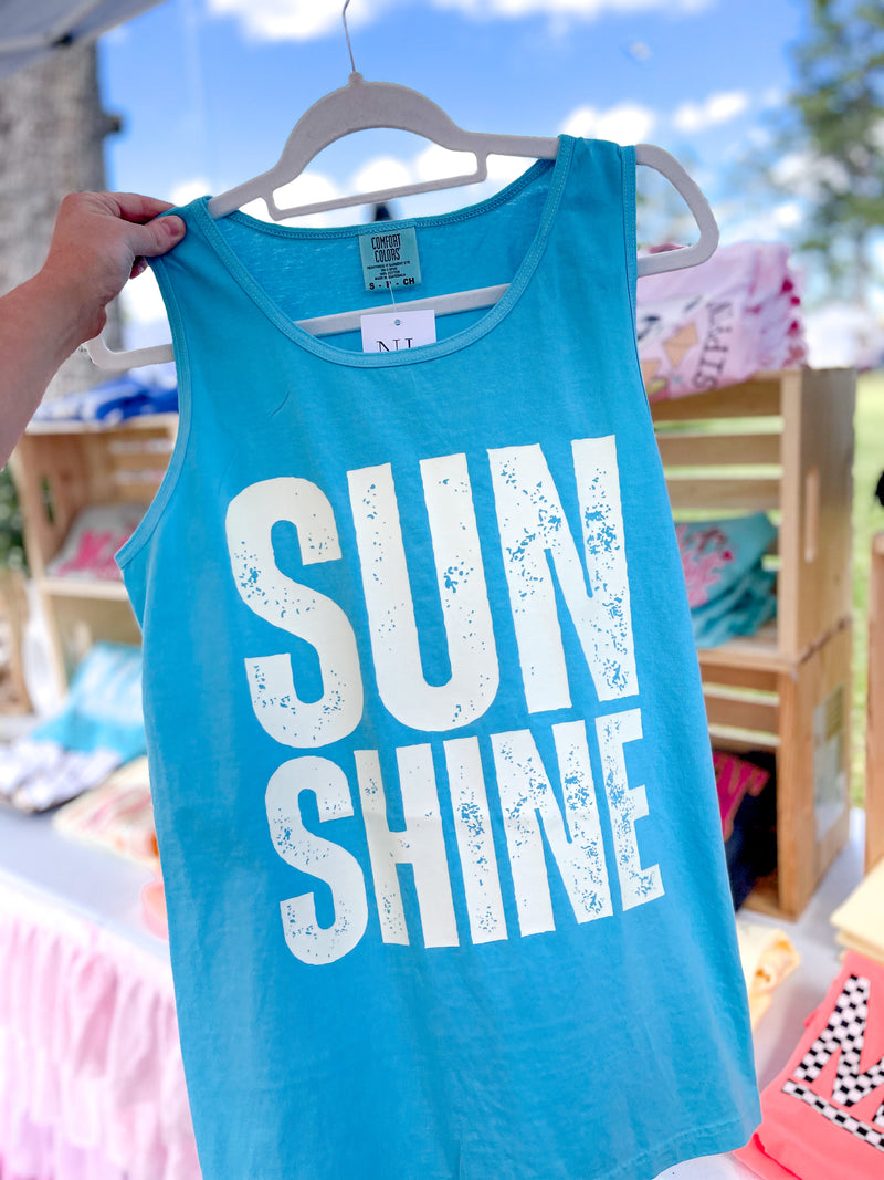 SUNSHINE Tank In Lagoon Blue