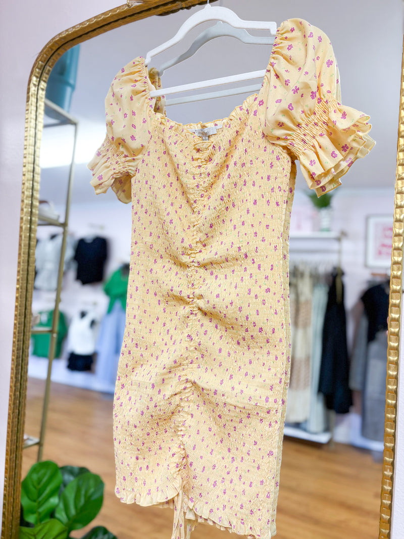 Peach Floral Dress