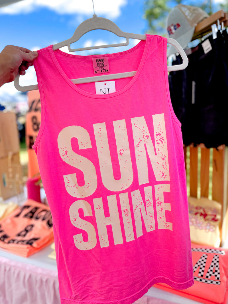 SUNSHINE Tank Neon Pink