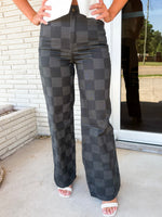 Checkered Black Multi Pant