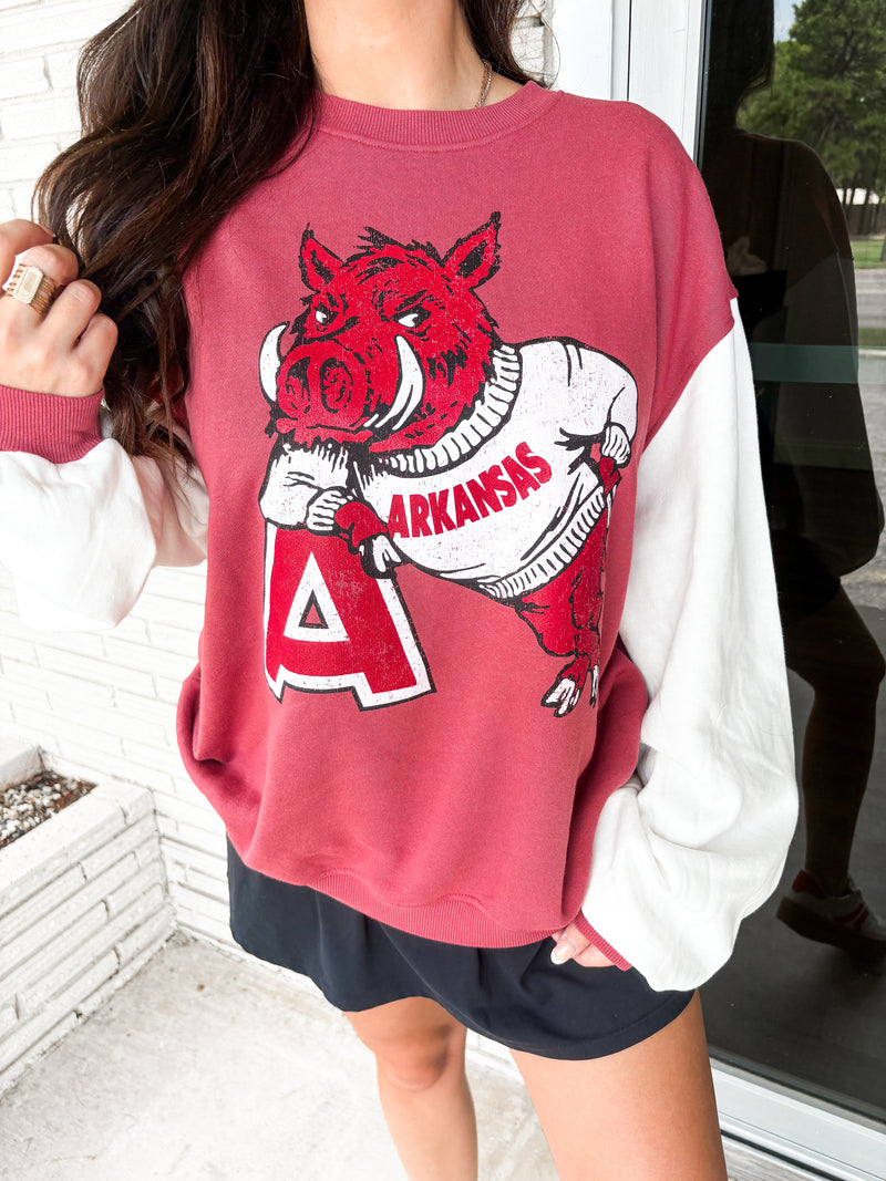 UARK Two Tone Sweatshirt