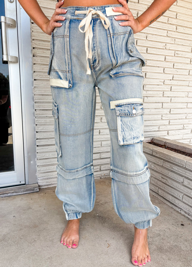 Jen Denim Cargo Jogger