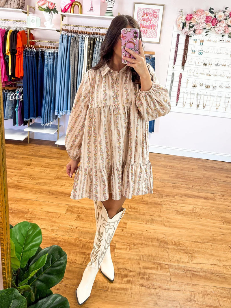 Frita Floral Button Down Dress