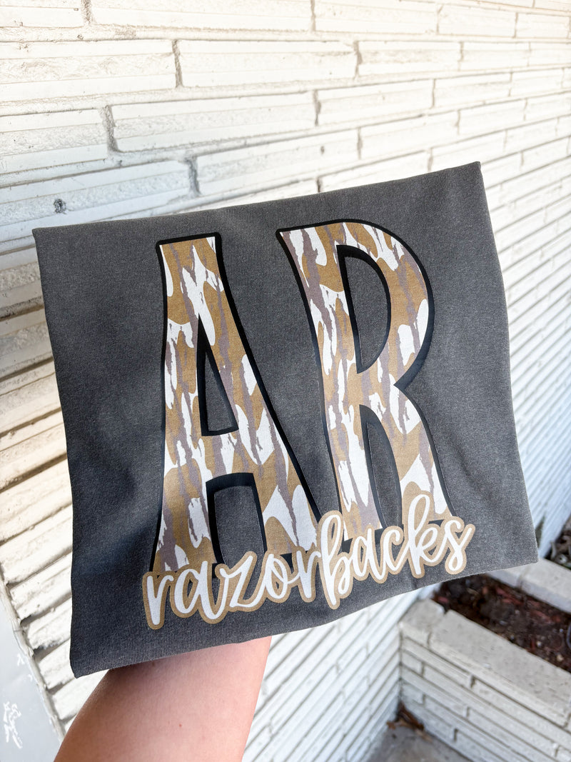 AR Razorbacks Camo Tee