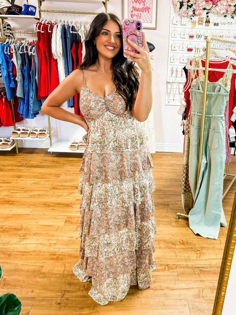 Autumn Ruffle Maxi Dress