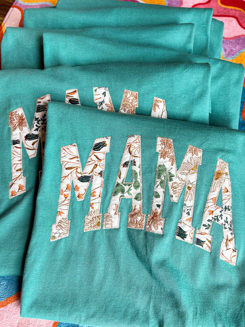 Embroidery Floral Mama Tee