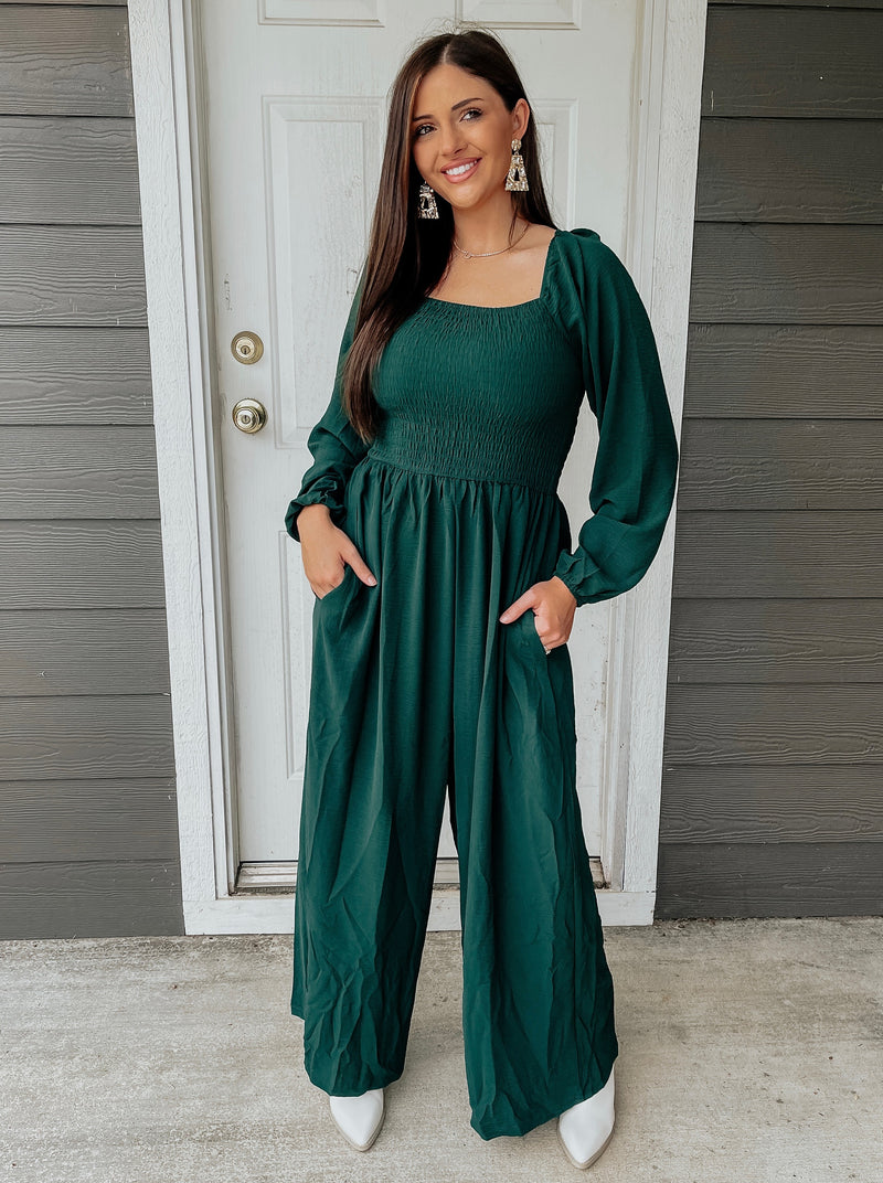 Sasha Solid LongSleeve Jumpsuit