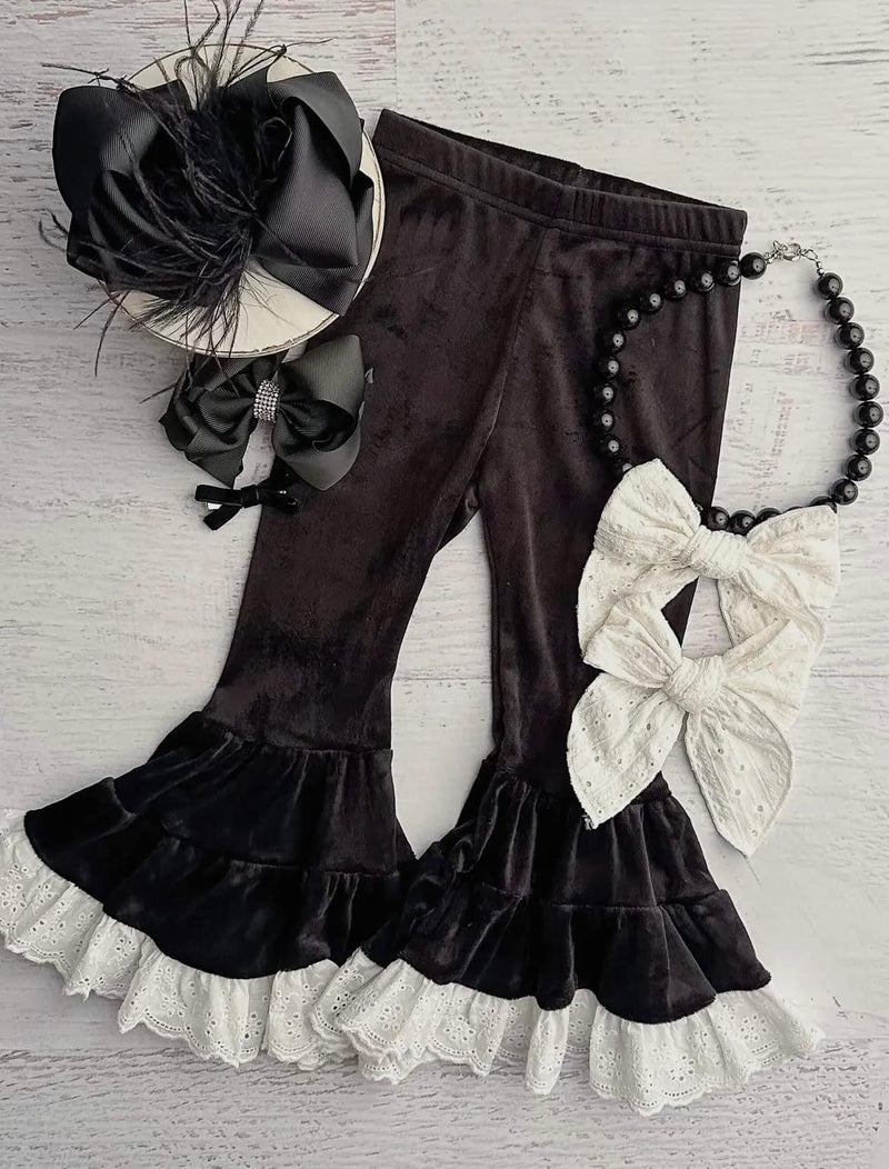Black Lace Velvet Bells