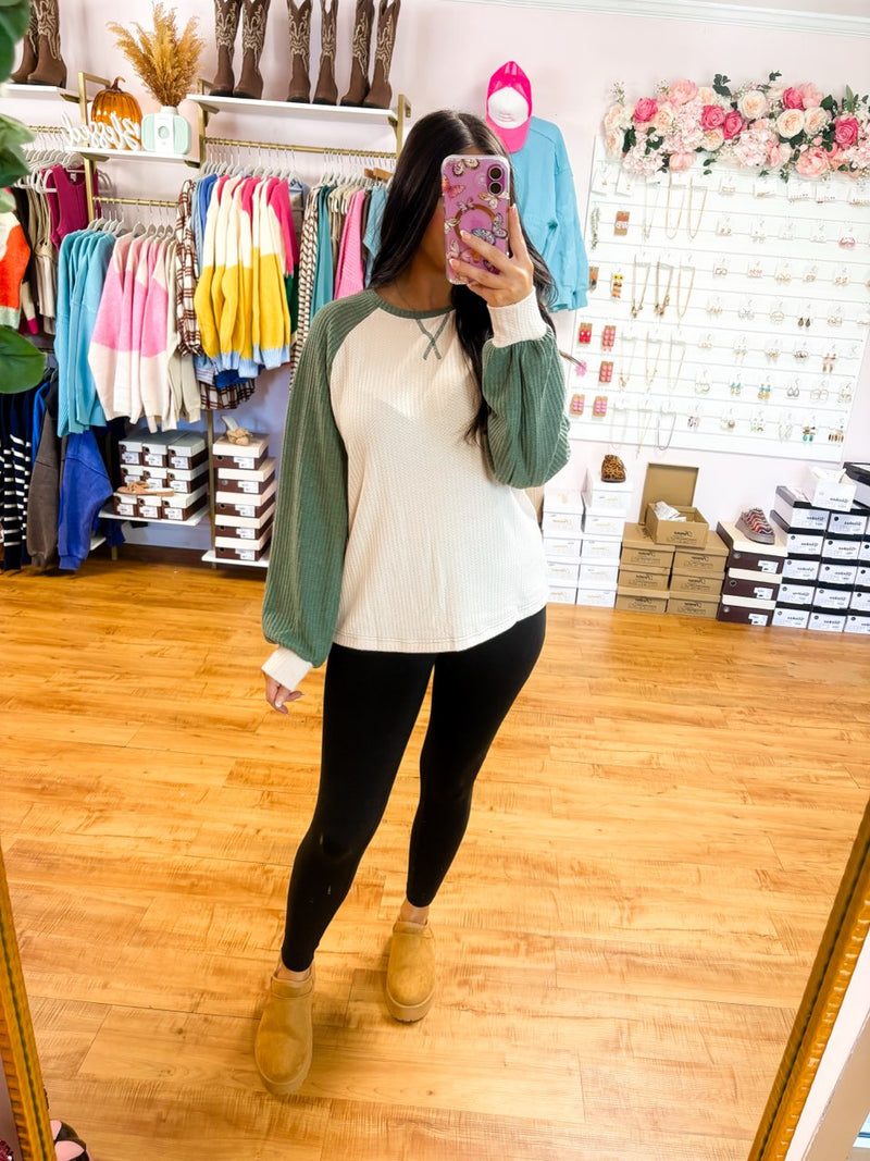 Angie Waffle Top